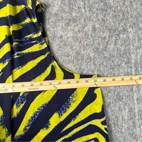 SUSAN GRAVER PRINTED CHIFFON OPEN VEST TOP QVC SIZE 24W #107 - Picture 7 of 10